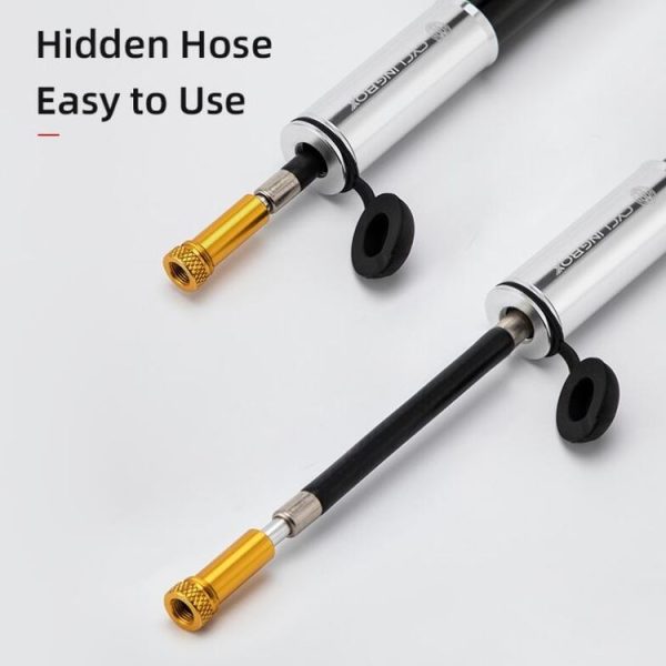 CYCLINGBOX Bicycle Mountain Bike Aluminum Alloy Mini Pump Portable Inflatable Tube Universal Pump (Black) - Image 4