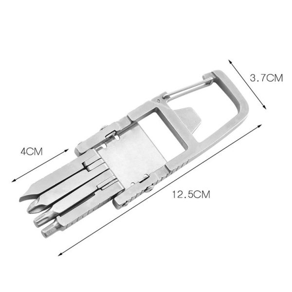 13 in 1 Multifunctional Stainless Steel Combination Batch Head Small Tool Foldable Outdoor Emergency Tool - Image 3
