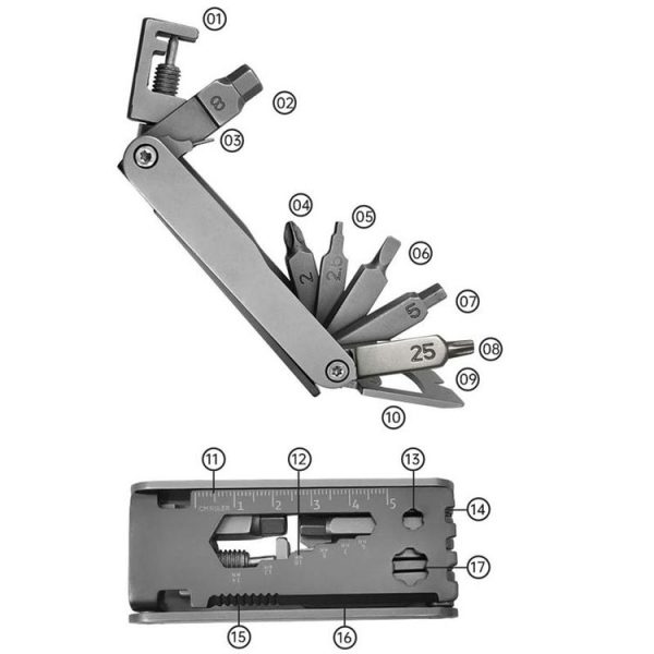 Multi-Function Gadgets Stainless Steel Bicycle Repair Tools Bicycle Portable Tools - Image 5