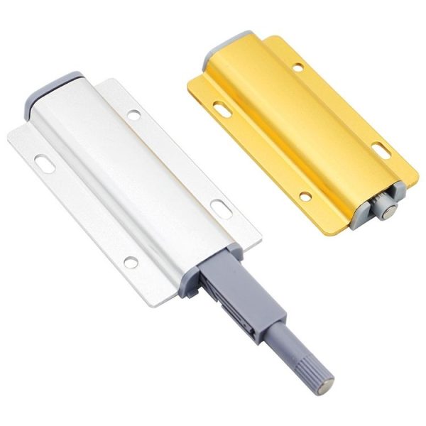 3 PCS Aluminum Alloy Bouncer Free Handle Push-Pull Cabinet Wardrobe Door Drawer Bouncer, Color: Silver - Image 3