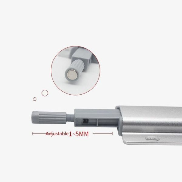 3 PCS Aluminum Alloy Bouncer Free Handle Push-Pull Cabinet Wardrobe Door Drawer Bouncer, Color: Silver - Image 5