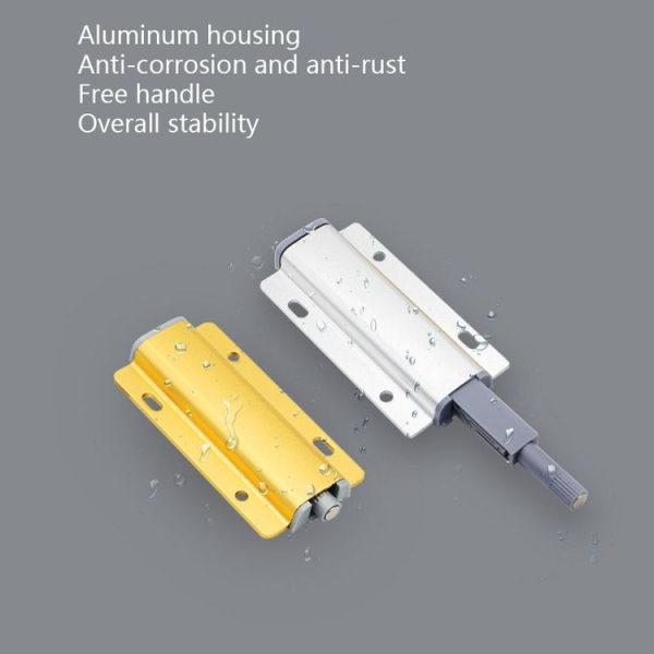 3 PCS Aluminum Alloy Bouncer Free Handle Push-Pull Cabinet Wardrobe Door Drawer Bouncer, Color: Silver - Image 6