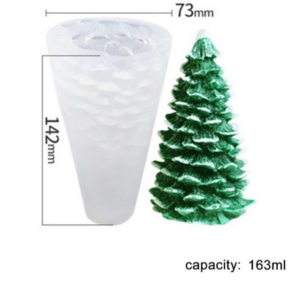 SX-SD-46 Christmas Cake Decoration Silicone Mold DIY Aroma Candle Baking Mold - Image 2
