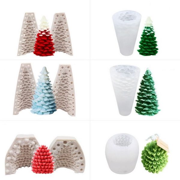 SX-SD-47 Christmas Cake Decoration Silicone Mold DIY Aroma Candle Baking Mold - Image 3