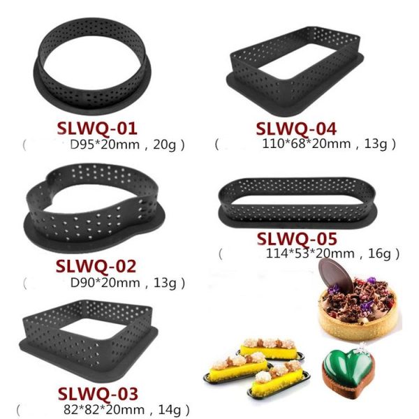 5 PCS Mousse Cake Ring Cheese Tower Ring Mousse Ring Baking Tool (Square) - Image 2