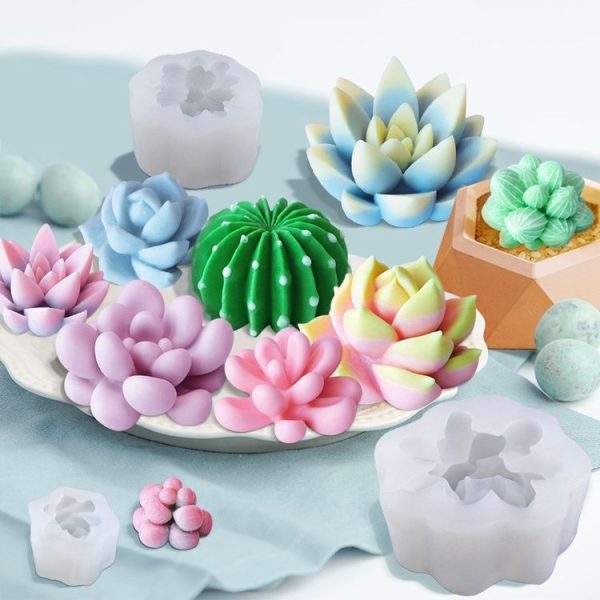 SX-ZW-192 Fleshy Three-Dimensional Candle Silicone Mold DIY Handmade Soap Aromatherapy Epoxy Mold - Image 7