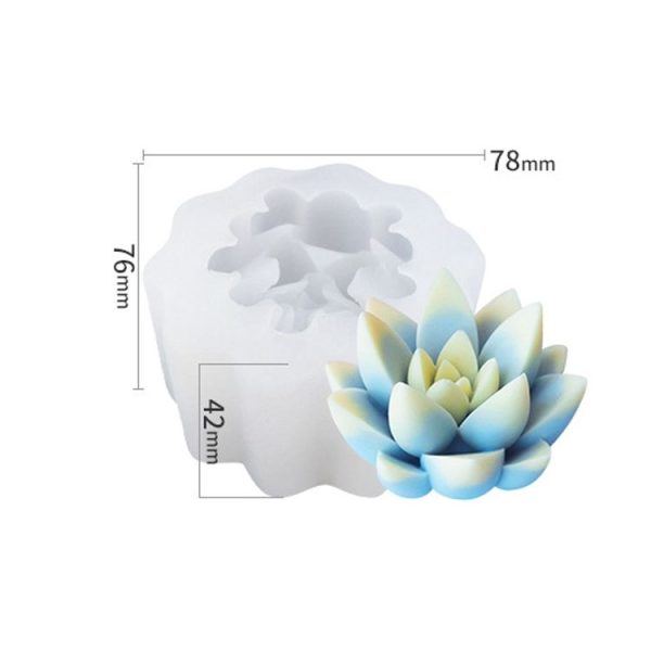 SX-ZW-196 Fleshy Three-Dimensional Candle Silicone Mold DIY Handmade Soap Aromatherapy Epoxy Mold - Image 2