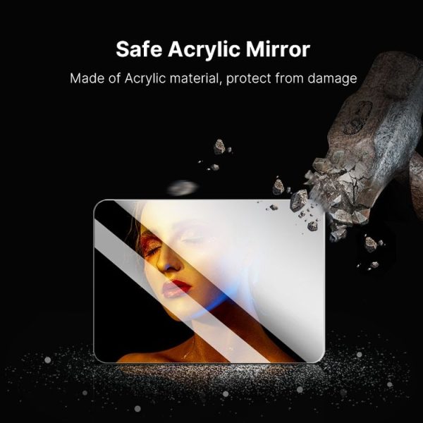 Ulanzi PT-14 Camera Vlogging Flip Mirror Adjustable Angle Double 360 Degree Rotatable Cold Shoe Folding Expansion Mount Mirror - Image 10