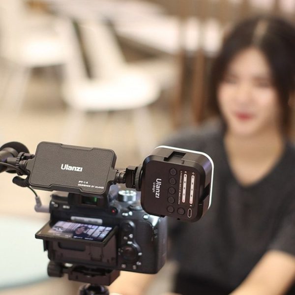 Ulanzi PT-14 Camera Vlogging Flip Mirror Adjustable Angle Double 360 Degree Rotatable Cold Shoe Folding Expansion Mount Mirror - Image 12