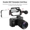 Ulanzi PT-14 Camera Vlogging Flip Mirror Adjustable Angle Double 360 Degree Rotatable Cold Shoe Folding Expansion Mount Mirror - Image 5