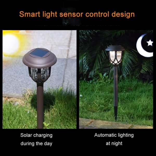 Solar Outdoor Garden Lawn Light Street Light Garden LED Decorative Landscape Light Villa Ground Plug Light (Colorful Light) - Image 3
