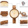 MUJUZE MU-1003 Ladies Wooden Watch Round Large Dial Watch (Zebra Wood) - Image 4
