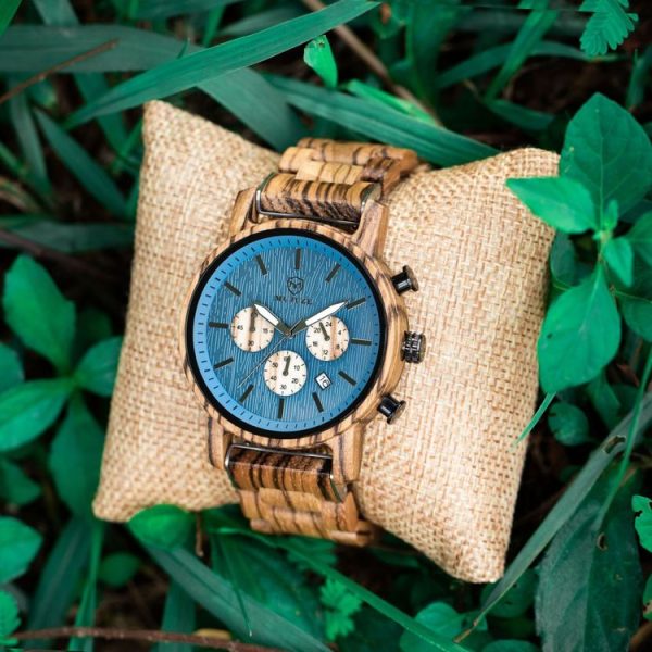 MUJUZE ME-1012 Men Multifunctional Wooden Watch (Zebra Wood) - Image 3