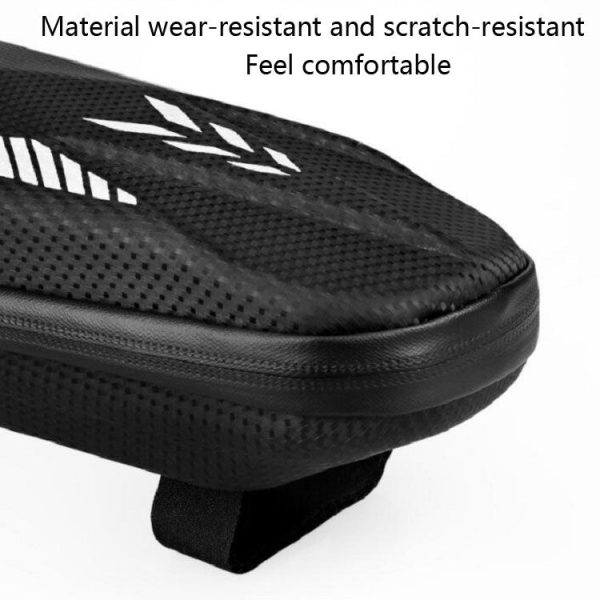 Bicycle Road Bike Bag Hard Shell Package Bicycle Front Beam Bag Waterproof Riding Bag (Black) - Image 5
