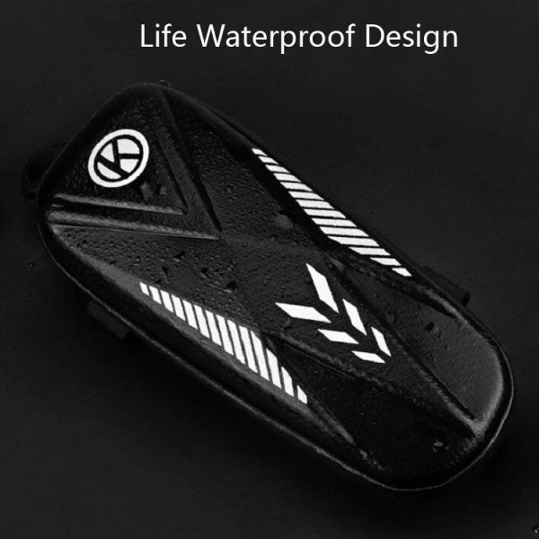 Bicycle Road Bike Bag Hard Shell Package Bicycle Front Beam Bag Waterproof Riding Bag (Black) - Image 6