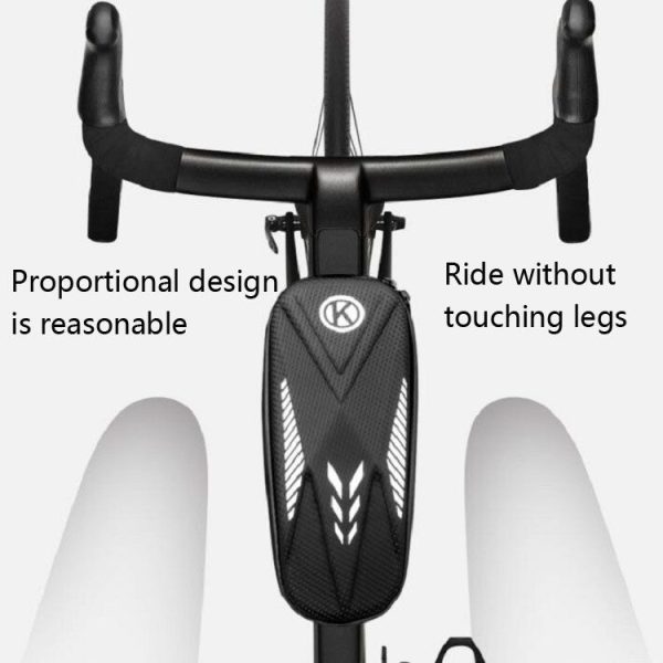 Bicycle Road Bike Bag Hard Shell Package Bicycle Front Beam Bag Waterproof Riding Bag (Black) - Image 9