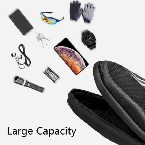 Bike Bag Mountain Bike Front Beam Hard Shell Bag Road Bike Front Beam Waterproof Bag Riding Accessories (Black) - Image 4