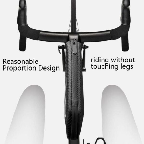 Bike Bag Mountain Bike Front Beam Hard Shell Bag Road Bike Front Beam Waterproof Bag Riding Accessories (Black) - Image 6