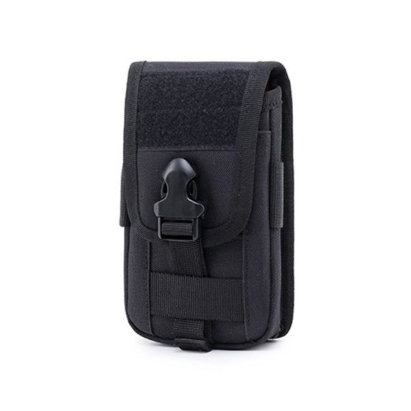 Multifunctional Large-Capacity Mobile Phone Bag Outdoor Sports Waist Bag (Black)