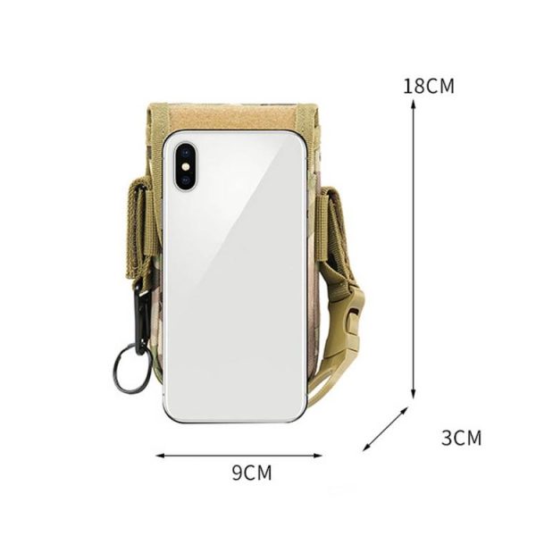 Multifunctional Large-Capacity Mobile Phone Bag Outdoor Sports Waist Bag (Black) - Image 3