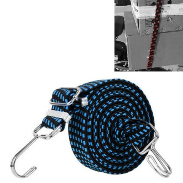 Bicycle Binding Rope Widening And Thickening Multi-Purpose Elastic Elastic Luggage Rope Shelf Rope, Length: 2m (Blue)