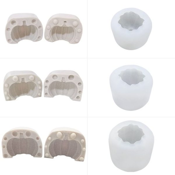 Halloween Three-Dimensional Pumpkin Cake DIY Scented Candle Silicone Mold, Specification: SW-36 - Image 3