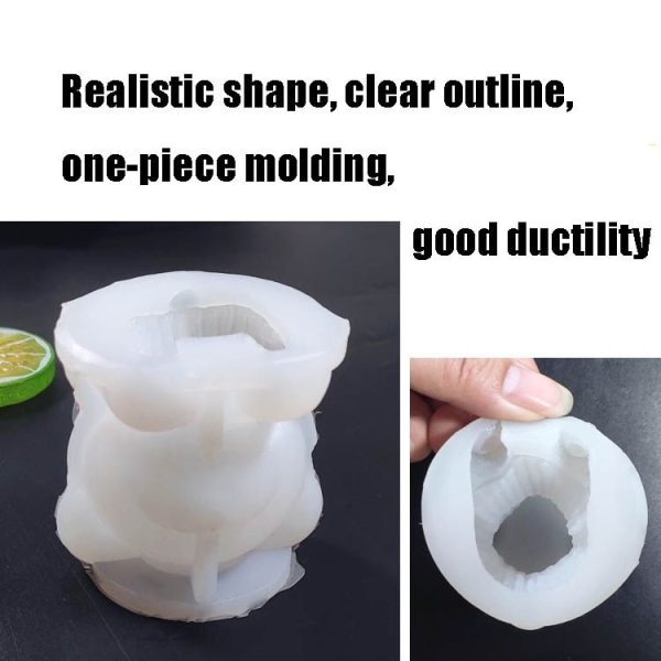 Cartoon Milk Tea Coffee Bear Ice Cube Silicone Mold Aromatherapy Candle Plaster Epoxy Mold, Specification: MC-152 - Image 3