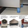 4 PCS / Set Furniture Home Appliance Washing Machine Rubber Foot Mat Moisture-Proof Shock Absorption Heightened Foot Mat Base Blue, Style: Adjustable Height About 8-9.5cm - Image 6