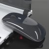 IMICE E-1300 4 Keys 1600DPI Luminous Wireless Silent Desktop Notebook Mini Mouse, Style: Charging Edition (Black)