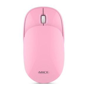 IMICE E-1100 3 Keys 1600 DPI Silent Portable Ultra-Thin Mini Flip 2.4GHz Wireless Mouse (Pink)