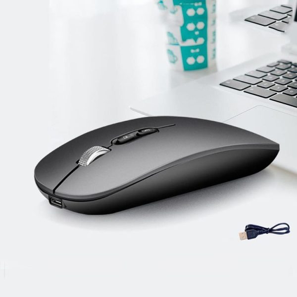 IMICE E-1400 5 Keys 1600DPI Office and Home Wireless Silent Mouse, Style: Charging (Black) - Image 9