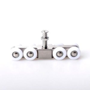 Stainless Steel Sliding Door Hanging Wheel Silent Smooth And Wear-Resistant Sliding Door Pulley Nylon Hanging Rail, Specification: 8 Wheels
