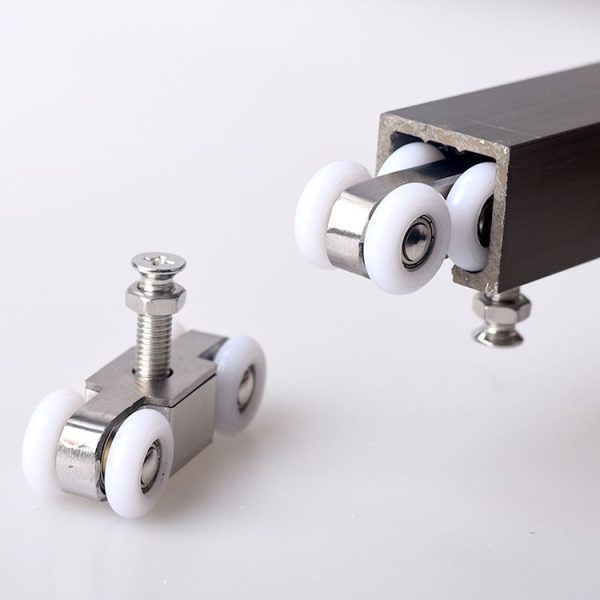Stainless Steel Sliding Door Hanging Wheel Silent Smooth And Wear-Resistant Sliding Door Pulley Nylon Hanging Rail, Specification: 8 Wheels - Image 4