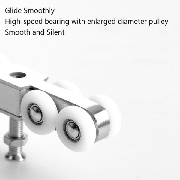 Stainless Steel Sliding Door Hanging Wheel Silent Smooth And Wear-Resistant Sliding Door Pulley Nylon Hanging Rail, Specification: 8 Wheels - Image 6
