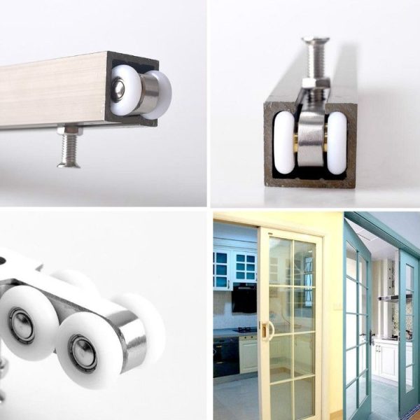 Stainless Steel Sliding Door Hanging Wheel Silent Smooth And Wear-Resistant Sliding Door Pulley Nylon Hanging Rail, Specification: 8 Wheels - Image 7