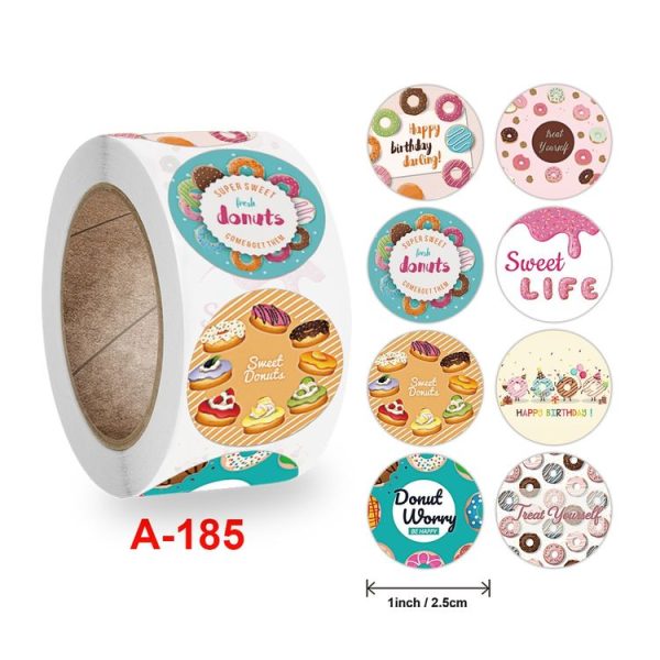 Children Happy Birthday Stickers Decorations Greeting Cards Label, Size: 2.5 cm / 1inch (A-185) - Image 2