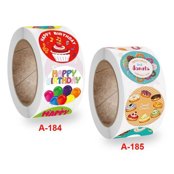 Children Happy Birthday Stickers Decorations Greeting Cards Label, Size: 2.5 cm / 1inch (A-185) - Image 4