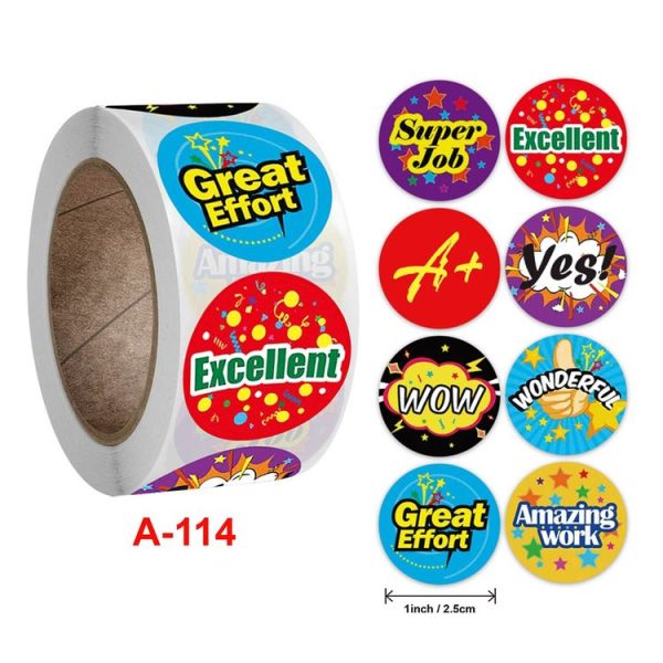 Children Toy Reward Stickers Office Stationery Decoration Label Sealing Sticker, Size: 2.5cm / 1inch (A-114) - Image 2