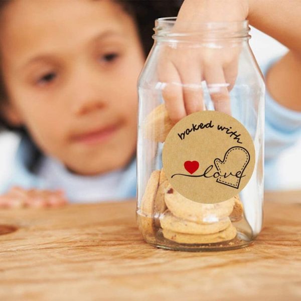 Baked Cake Food Holiday Decoration Label Sticker, Size: 2.5cm / 1inch (B-50) - Image 6