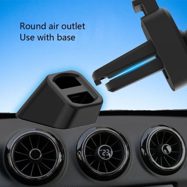 10 PCS Car Air Outlet Clip Accessories Round Olecranon Non-Slip Air Outlet Clip (Black) - Image 5
