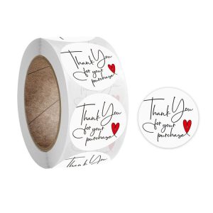 Handicraft Decoration Envelope Seal Sticker Thank You Label, Size: 2.5 cm / 1 inch (A-150)