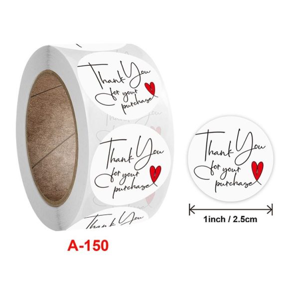 Handicraft Decoration Envelope Seal Sticker Thank You Label, Size: 2.5 cm / 1 inch (A-150) - Image 2