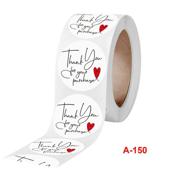 Handicraft Decoration Envelope Seal Sticker Thank You Label, Size: 2.5 cm / 1 inch (A-150) - Image 3