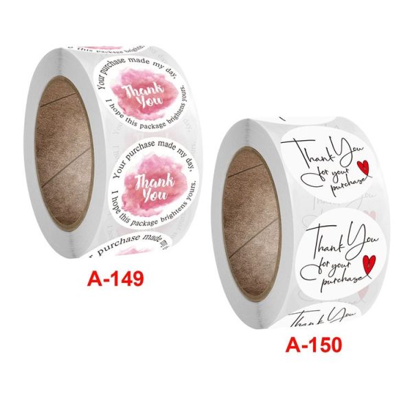Handicraft Decoration Envelope Seal Sticker Thank You Label, Size: 2.5 cm / 1 inch (A-150) - Image 4