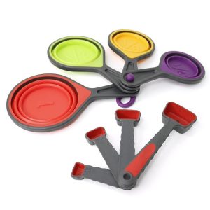 1 Sets Silicone Telescopic Measuring Cup Measuring Spoon Measuring Tool Set, Specification: 8 PCS / Set