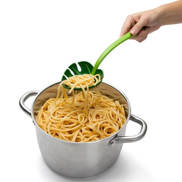 Green Leaf Colander Noodle Spoon Colander - Image 3