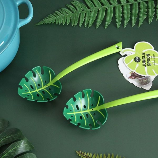 Green Leaf Colander Noodle Spoon Colander - Image 4