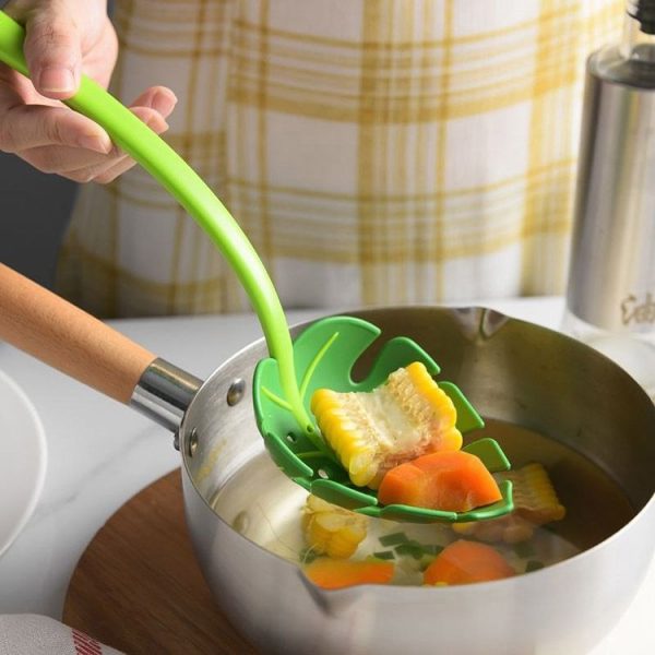 Green Leaf Colander Noodle Spoon Colander - Image 5