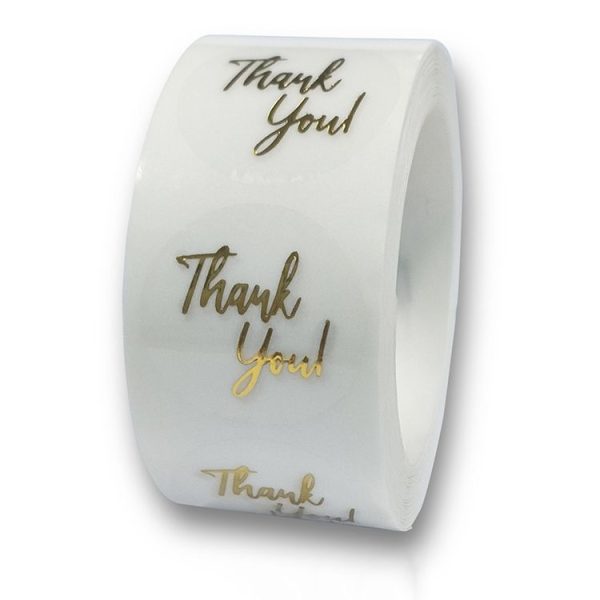 3 PCS Bronzing Thank You Baking Sticker Gift Decoration Label, Size: 2.5cm / 1inch E-01 - Image 2