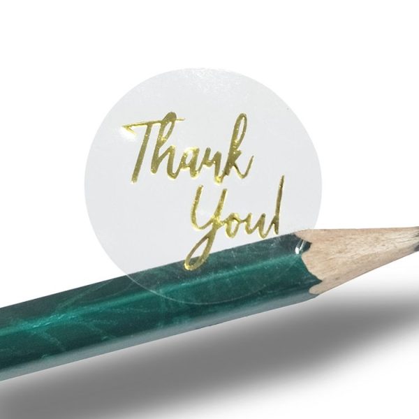 3 PCS Bronzing Thank You Baking Sticker Gift Decoration Label, Size: 2.5cm / 1inch E-01 - Image 4